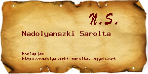 Nadolyanszki Sarolta névjegykártya